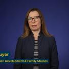 Picture of Amanda Guyer with text reading "Professor of Human Development & Family Studies"